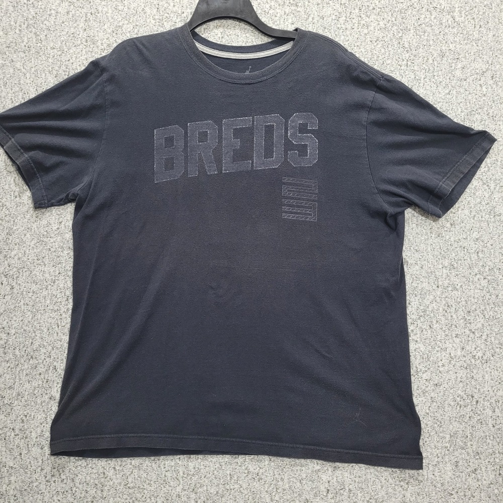 Jordan Brand Mens BREDS 23 Graphic T-Shirt Black Short Sleeve XL